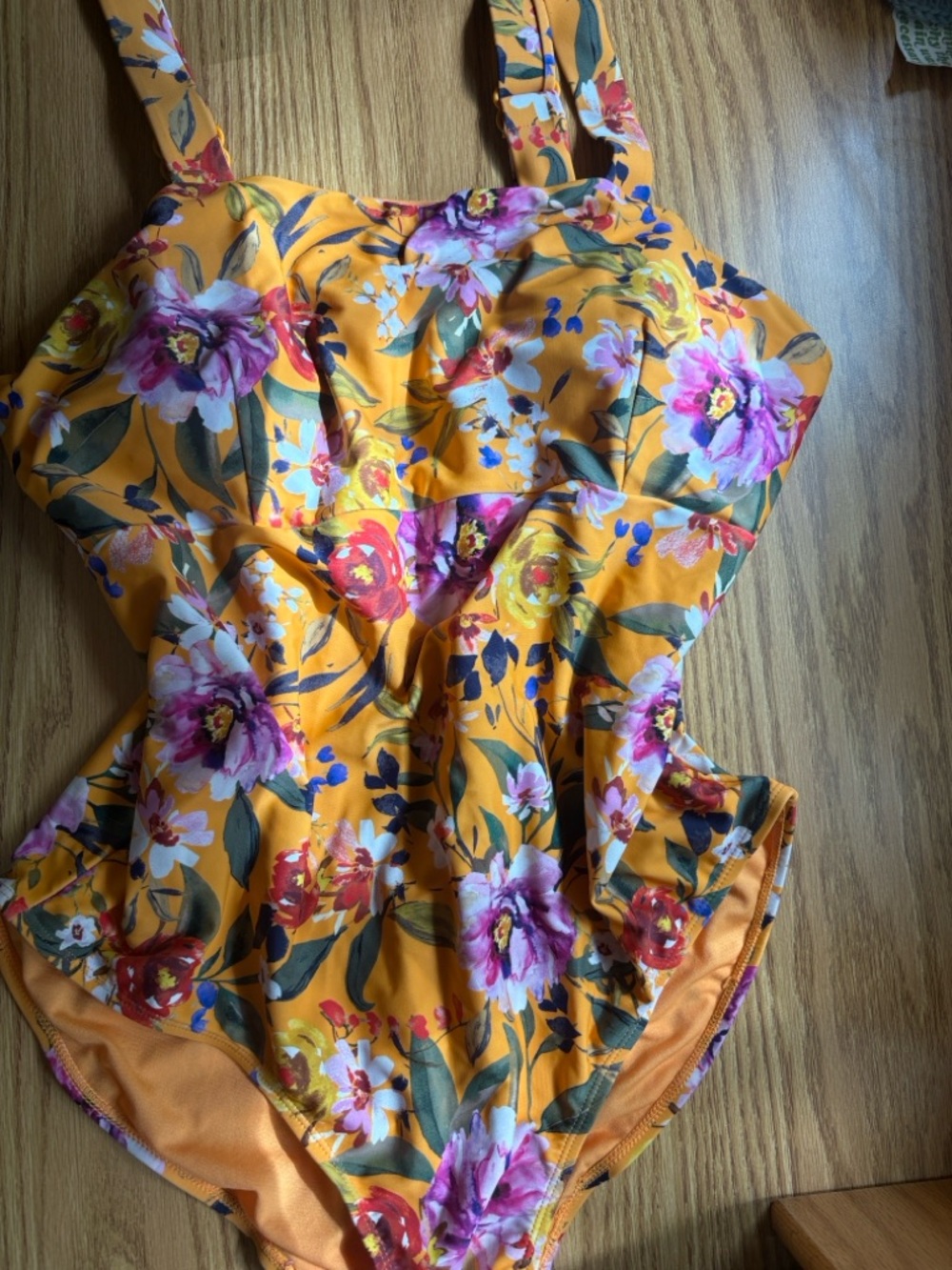 Yellow Floral Swimsuit